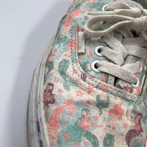 Vans Glitter Shimmer Mermaid Skater Sneaker Lace Up Shoes Short Top Women's 8 - Picture 12 of 12